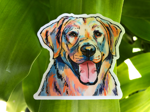 Yellow Labrador Retriever Sticker Decal
