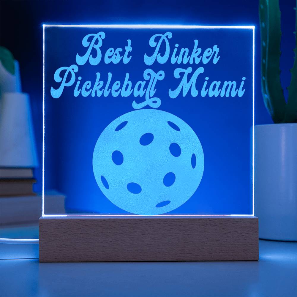Best Dinker PIckleball Miami Engraved Plaque