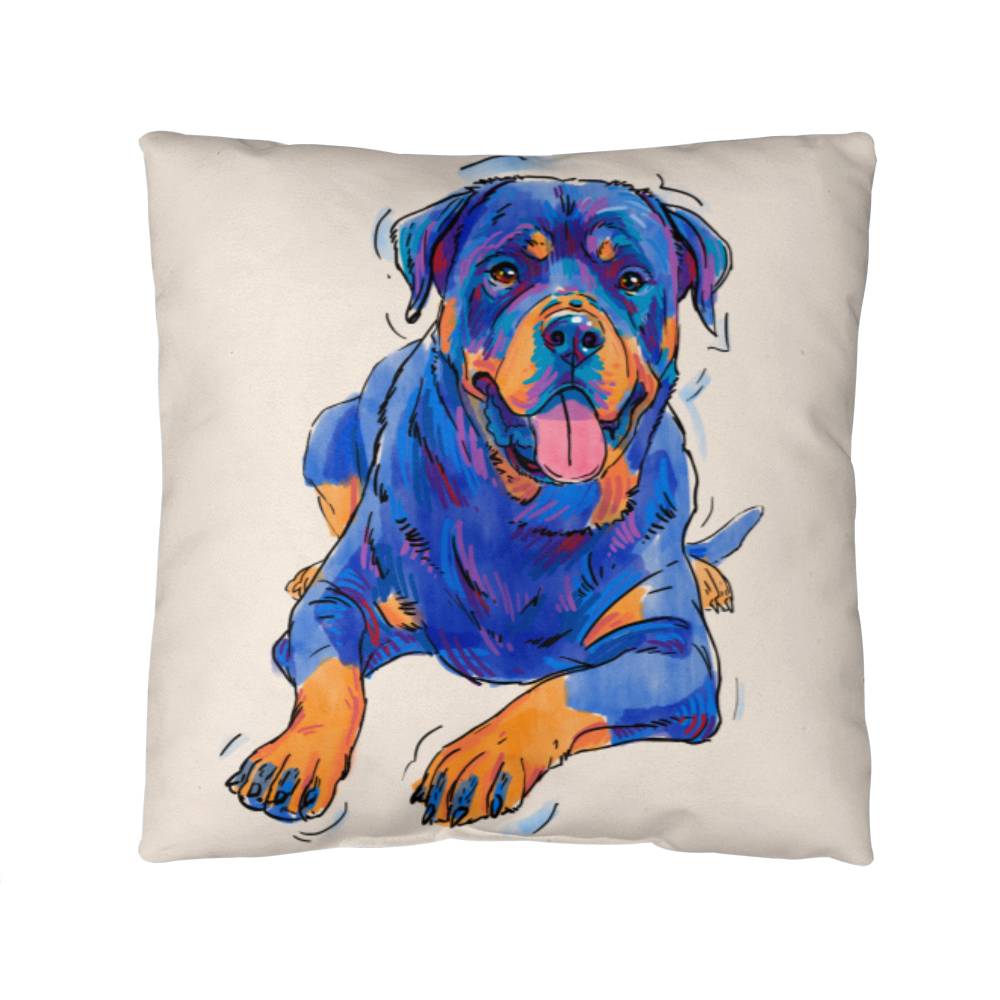 Rottweiler Pillow Cover with Insert