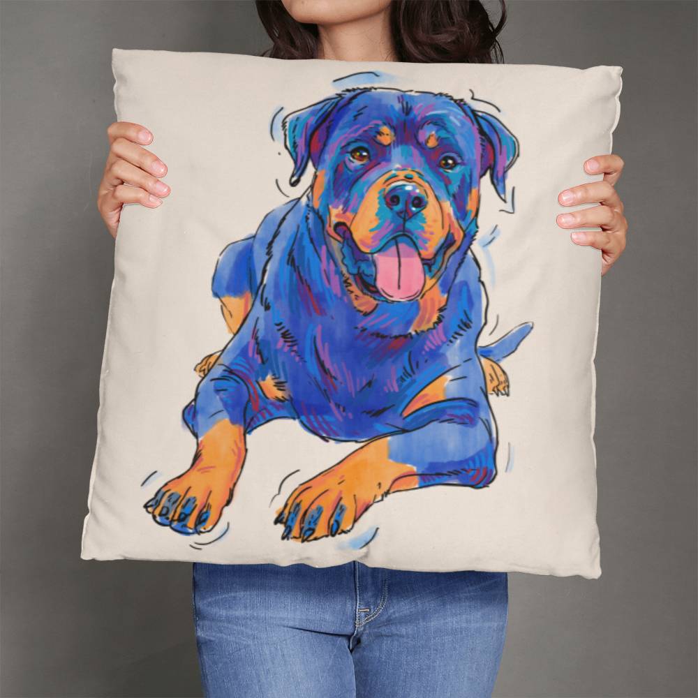 Rottweiler Pillow Cover with Insert