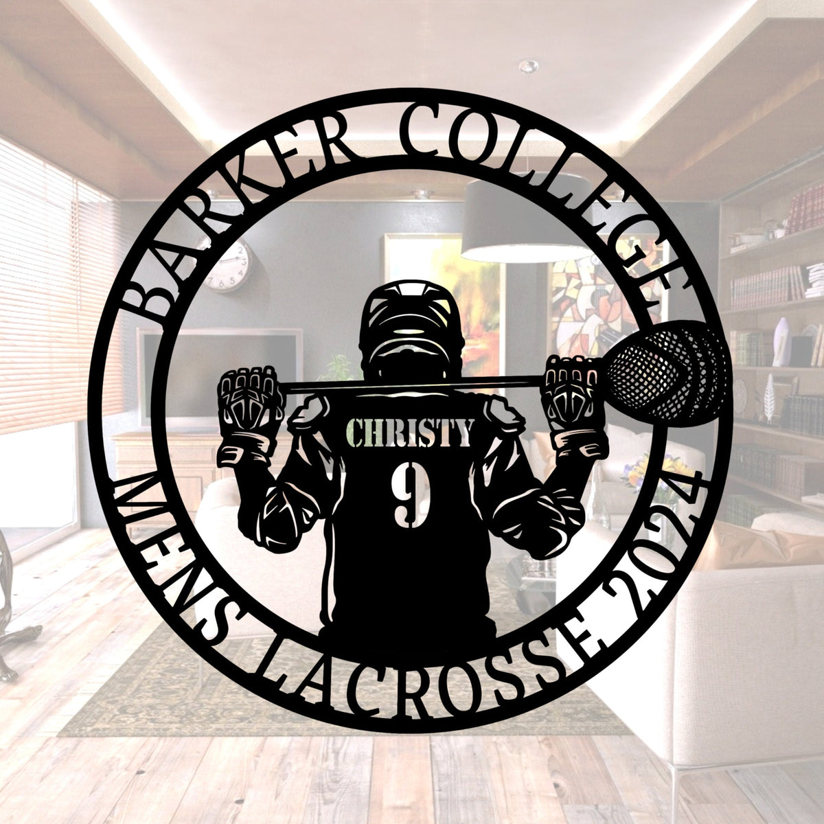 Custom Lacrosse Goalie Metal Sign: Senior Night Gift