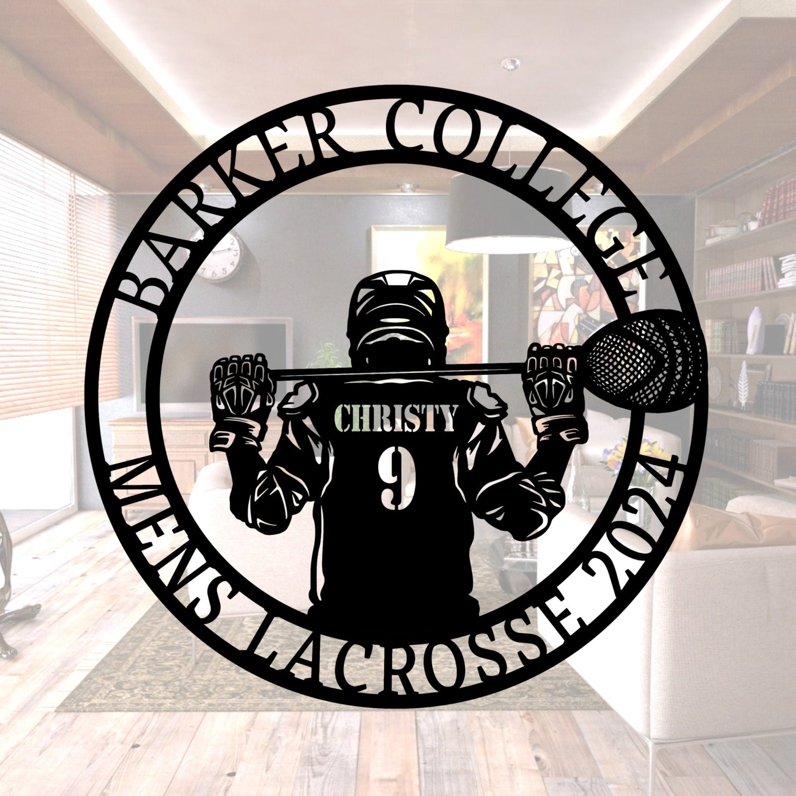 Custom Lacrosse Goalie Metal Sign: Senior Night Gift