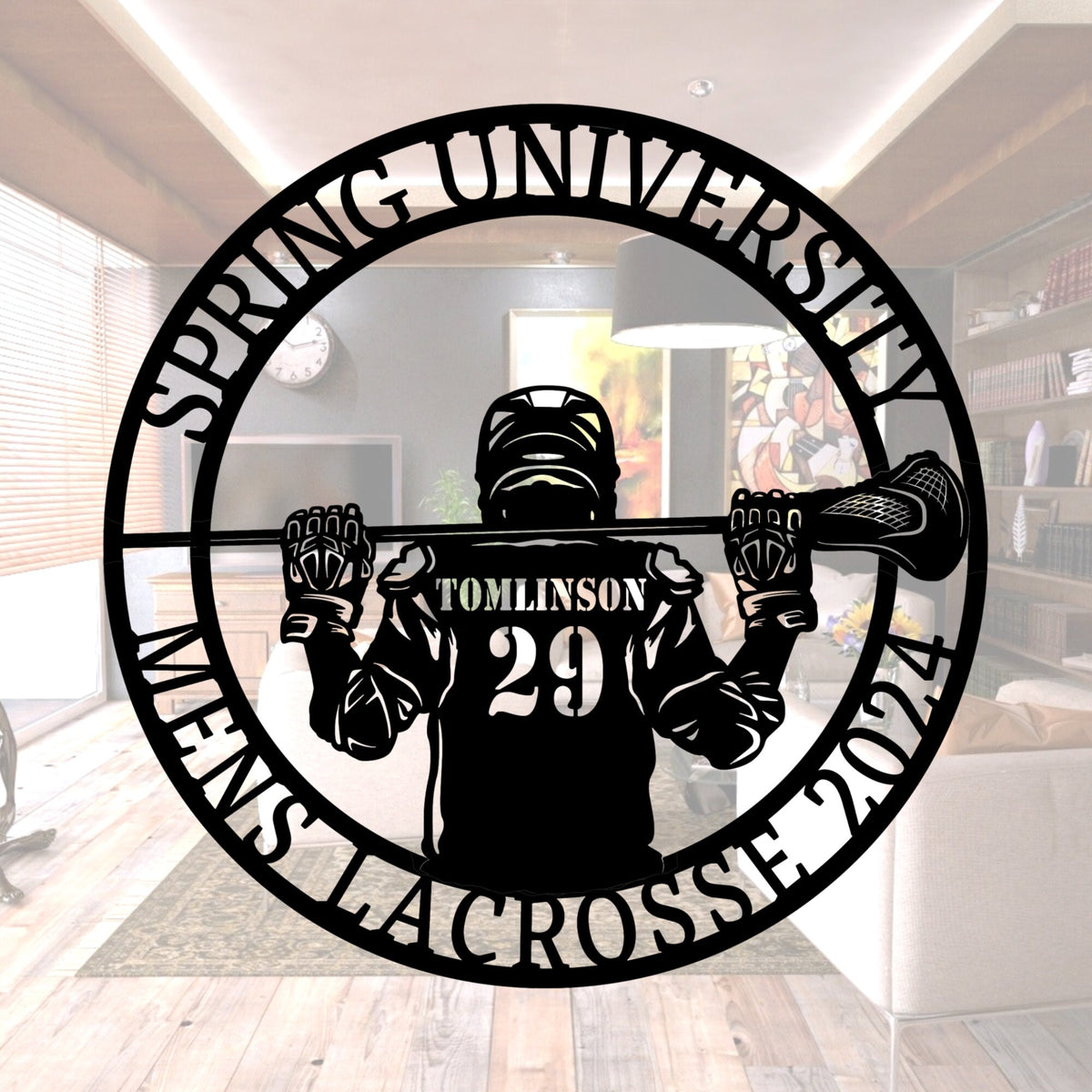 Custom Lacrosse Metal Sign: Personalized Senior Night Gift