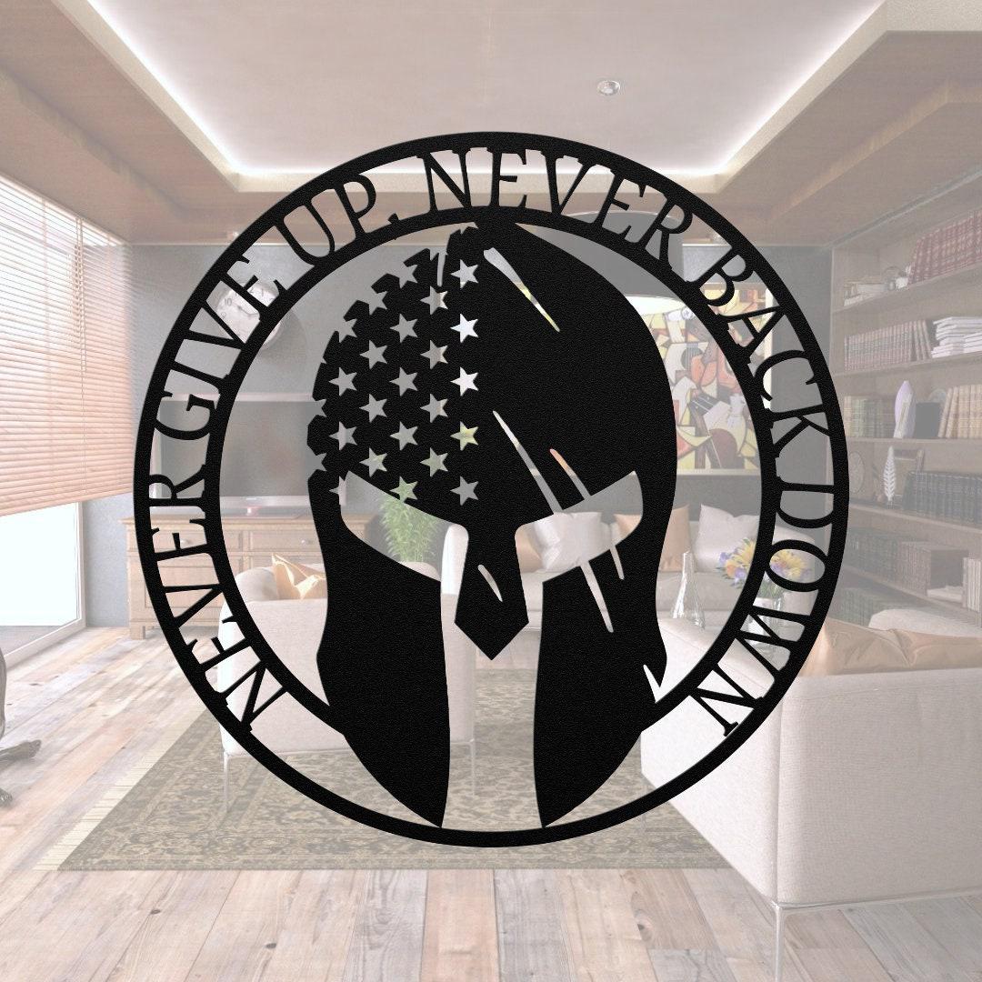 Custom Spartan Metal Sign: Motivational Gym Wall Decor