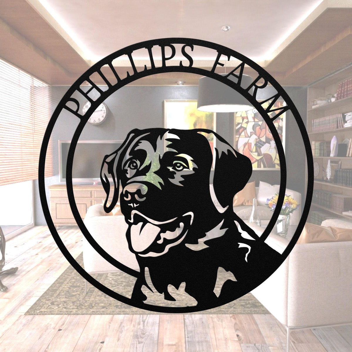 Labrador Retriever Metal Name Sign: Personalized Pet Memorial