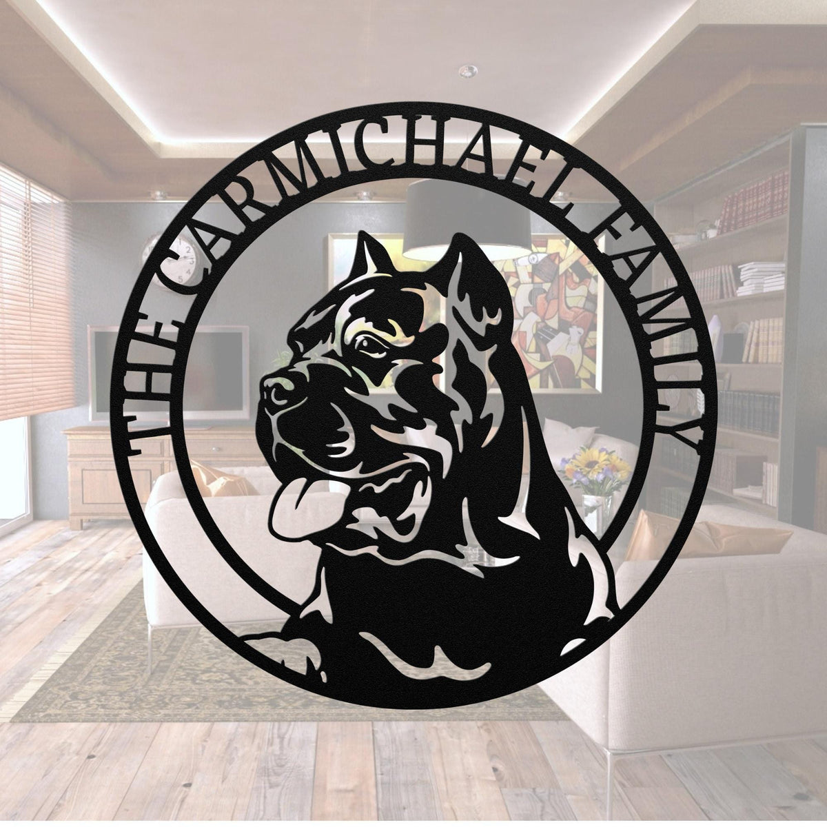 Cane Corso Metal Silhouette, Dog Memorial Art, Home Decor