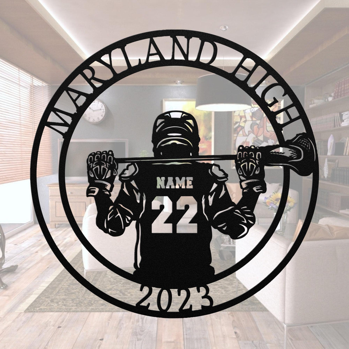 Custom Lacrosse Metal Sign: Senior Night Gift