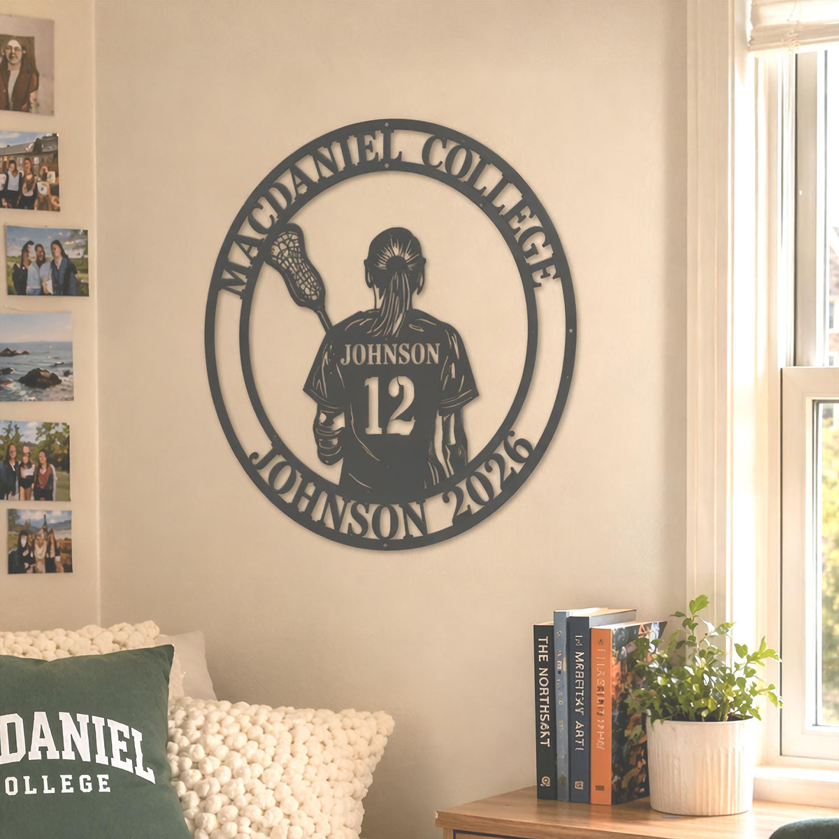 Girls Custom Lacrosse Metal Sign: Senior Night Gift