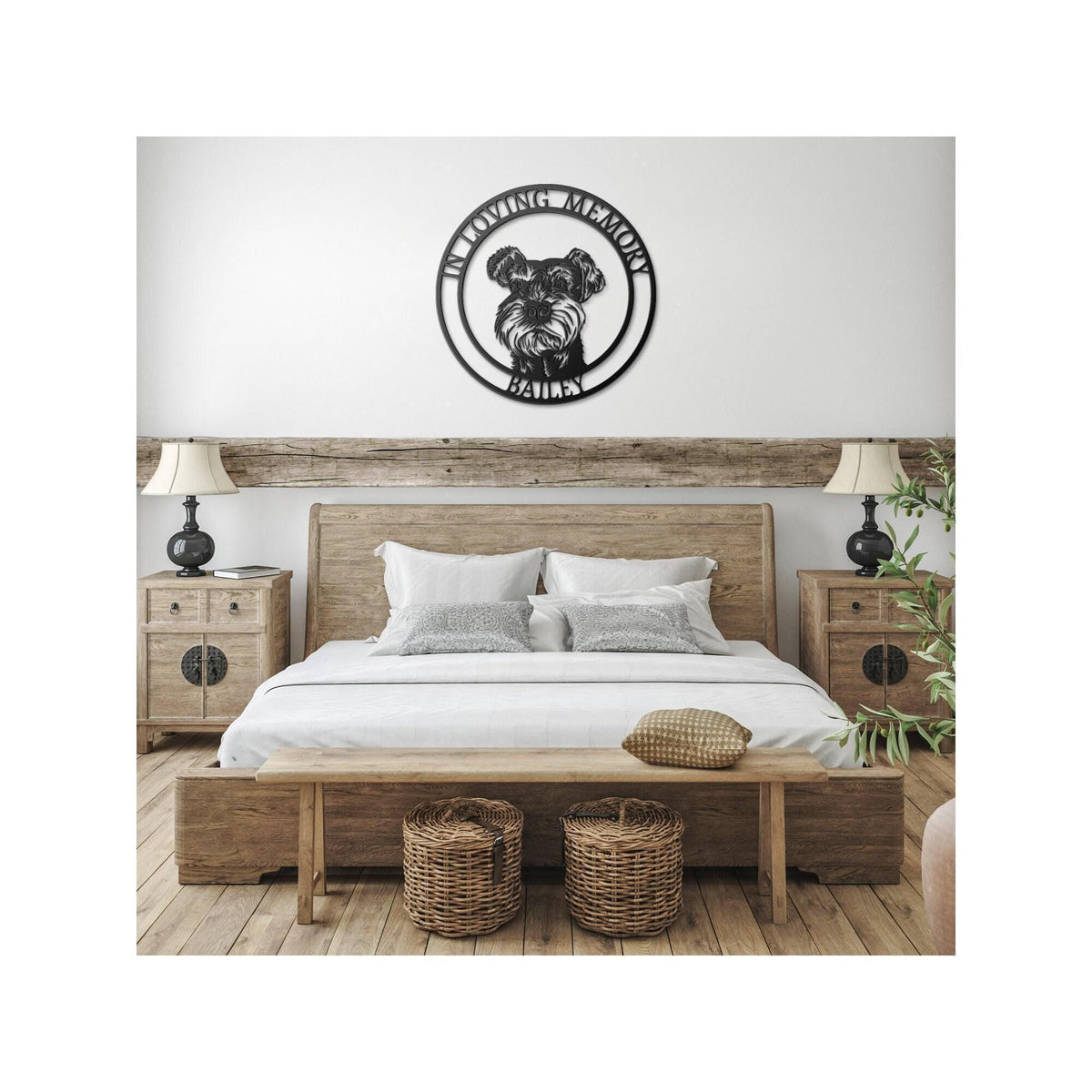 Personalized Schnauzer Family Name Metal Sign - Pet Memorial Gift