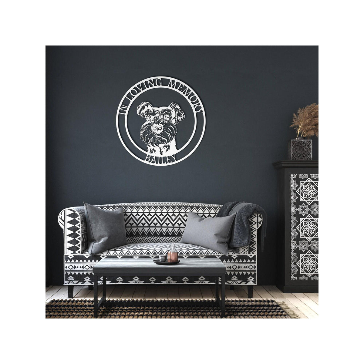 Personalized Schnauzer Family Name Metal Sign - Pet Memorial Gift