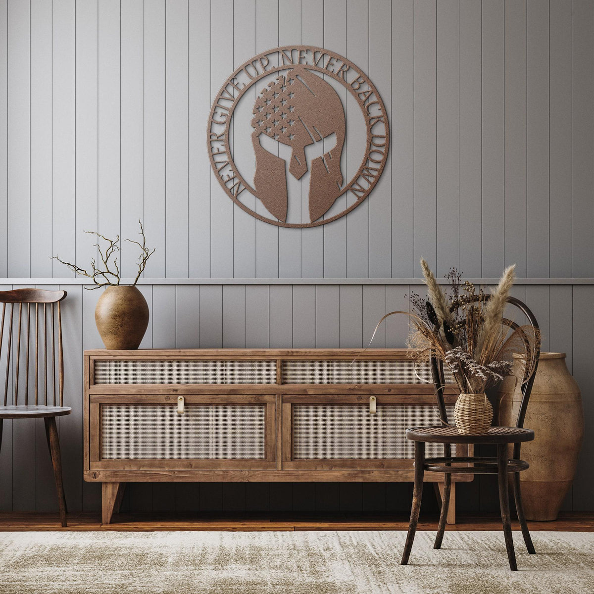 Custom Spartan Metal Sign: Motivational Gym Wall Decor