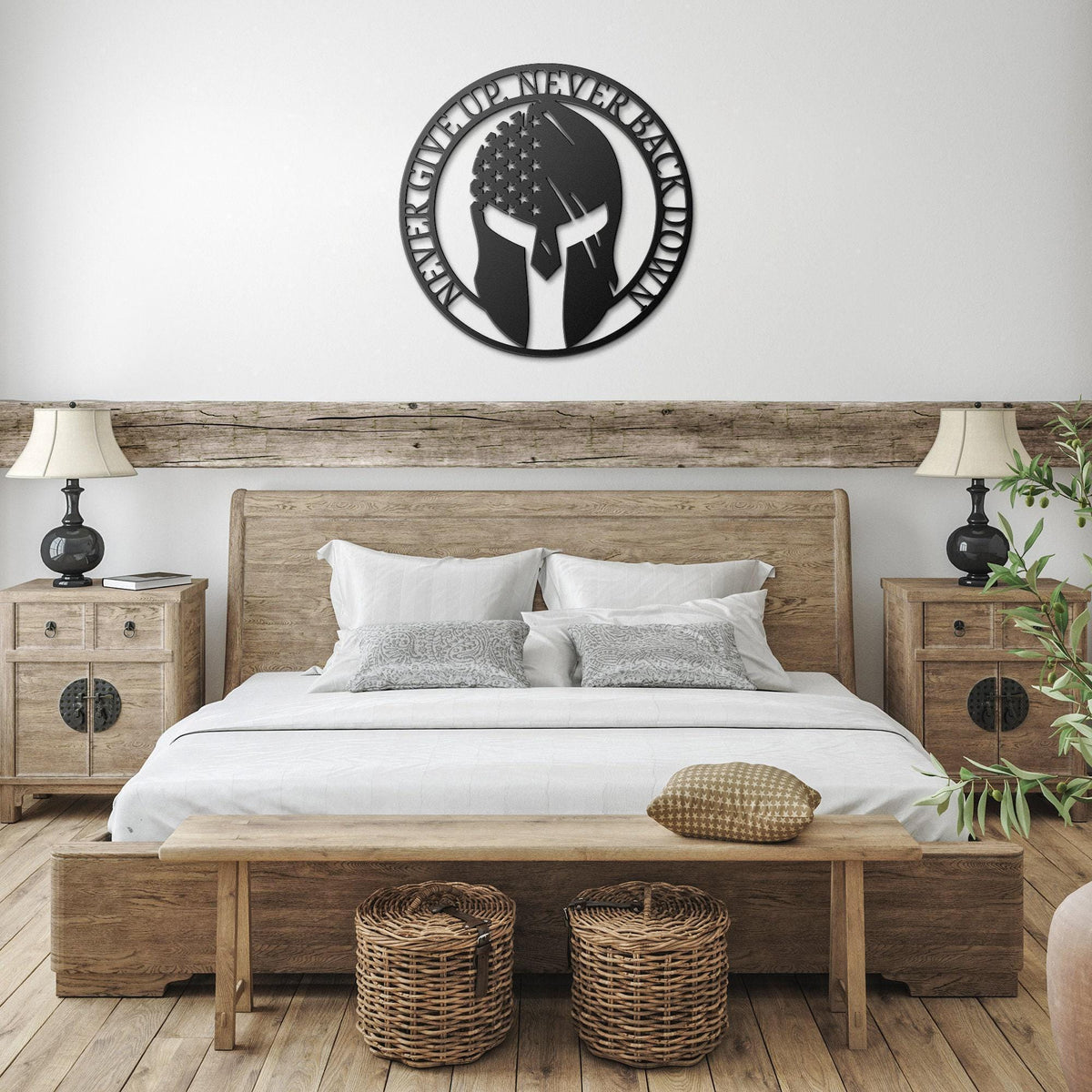 Custom Spartan Metal Sign: Motivational Gym Wall Decor