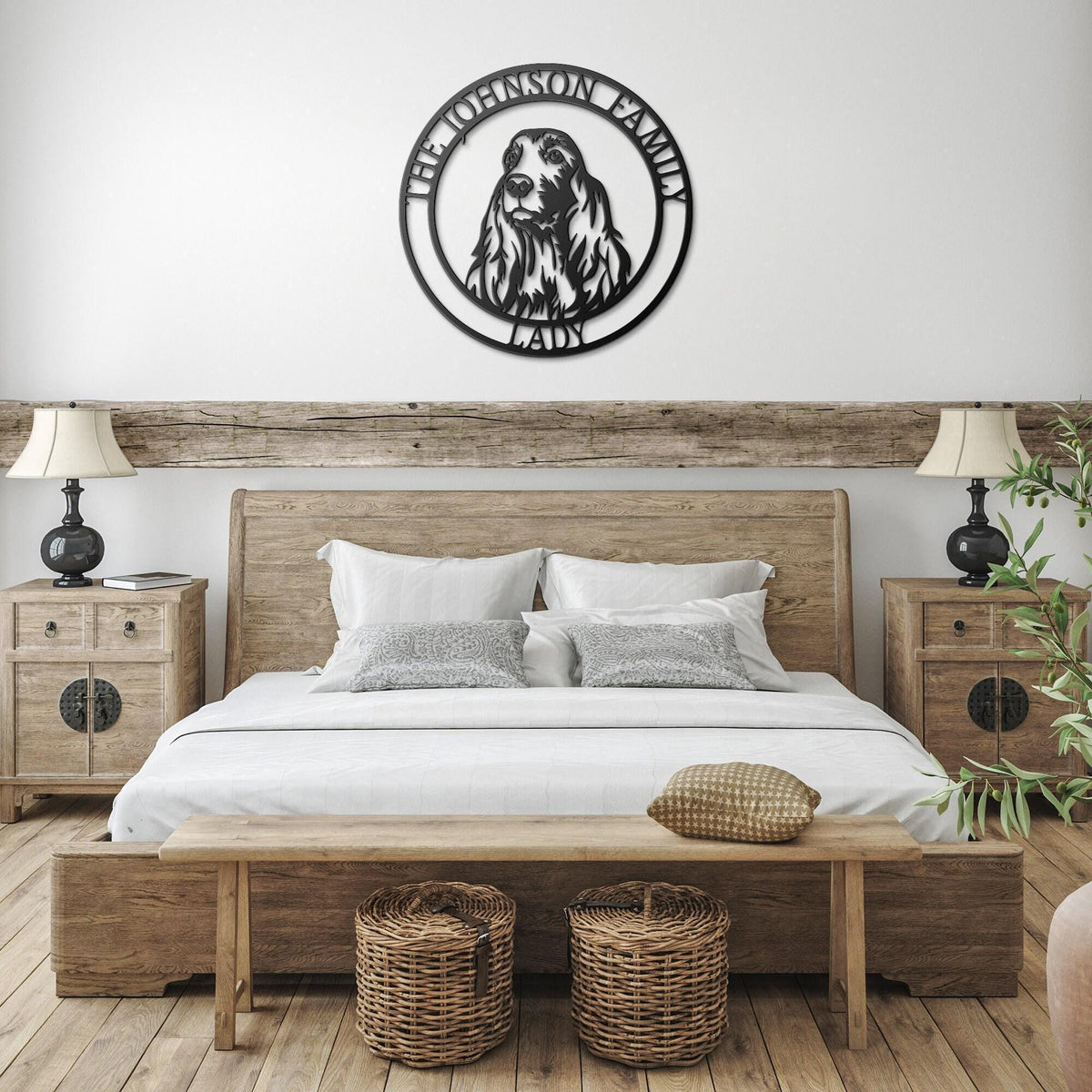 Personalized Irish Setter Metal Sign: Family Name Dog Silhouette