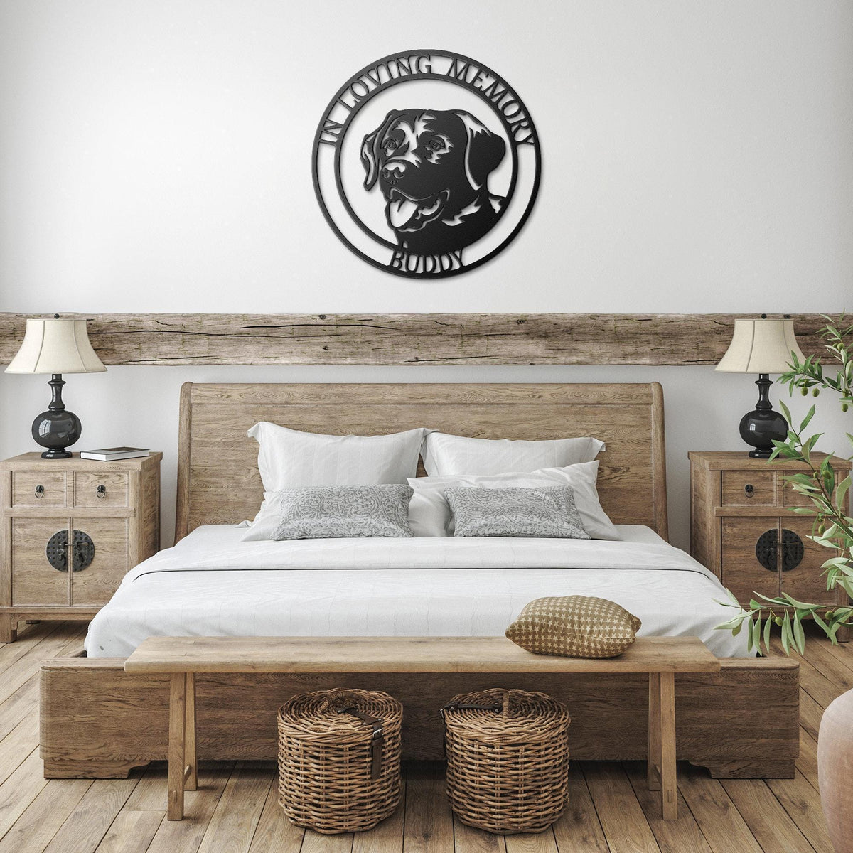 Personalized Labrador Retriever Memorial Sign: Custom Metal Dog Name Sign