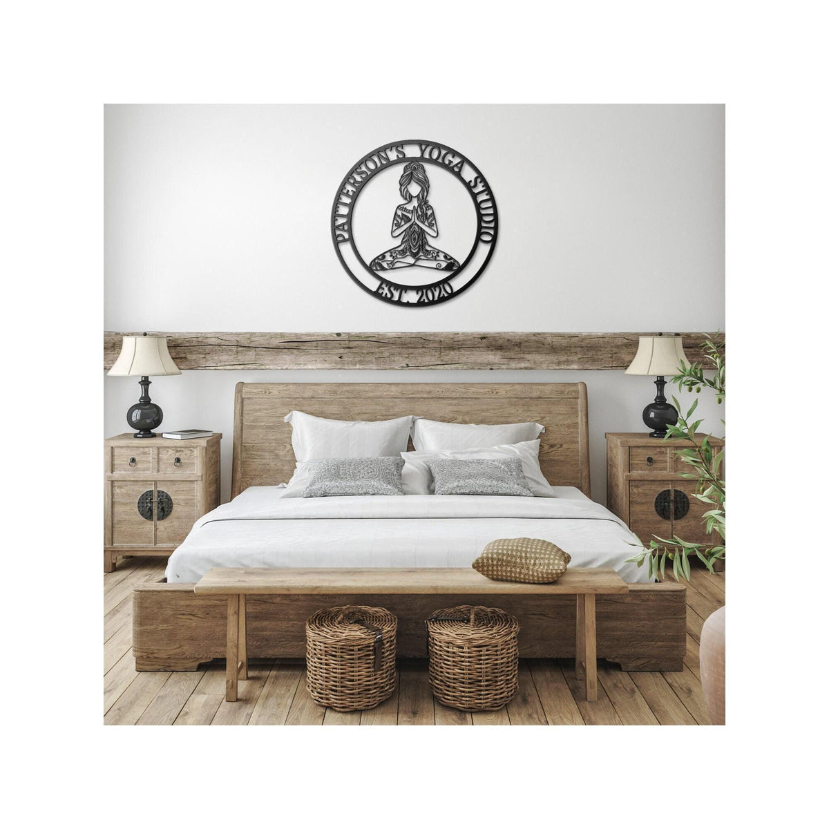 Custom Metal Yoga Studio Sign: Personalized Wall Art Decor