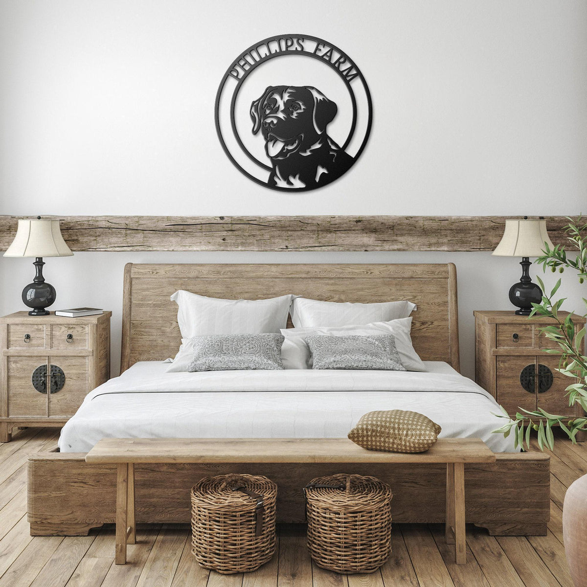 Labrador Retriever Metal Name Sign: Personalized Pet Memorial