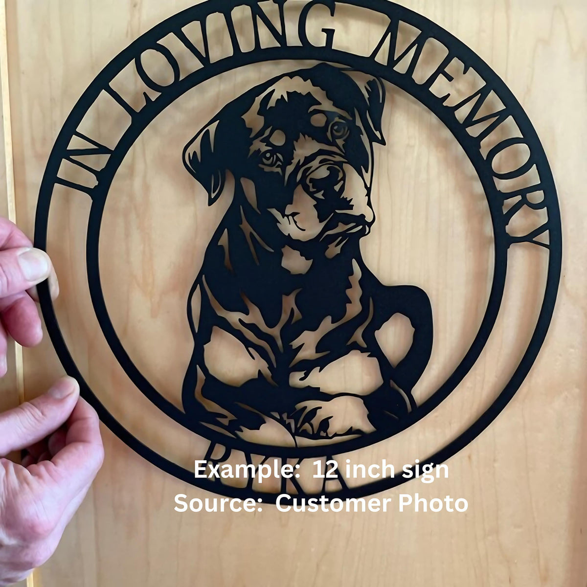 GoldenDoodle Family Name Sign: Custom Metal Dog Memorial Art
