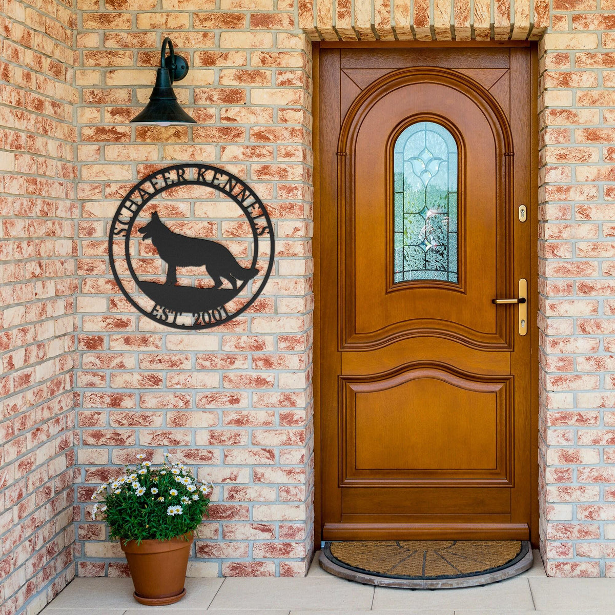 Personalized German Shepherd Metal Sign: Custom Dog Kennel Decor
