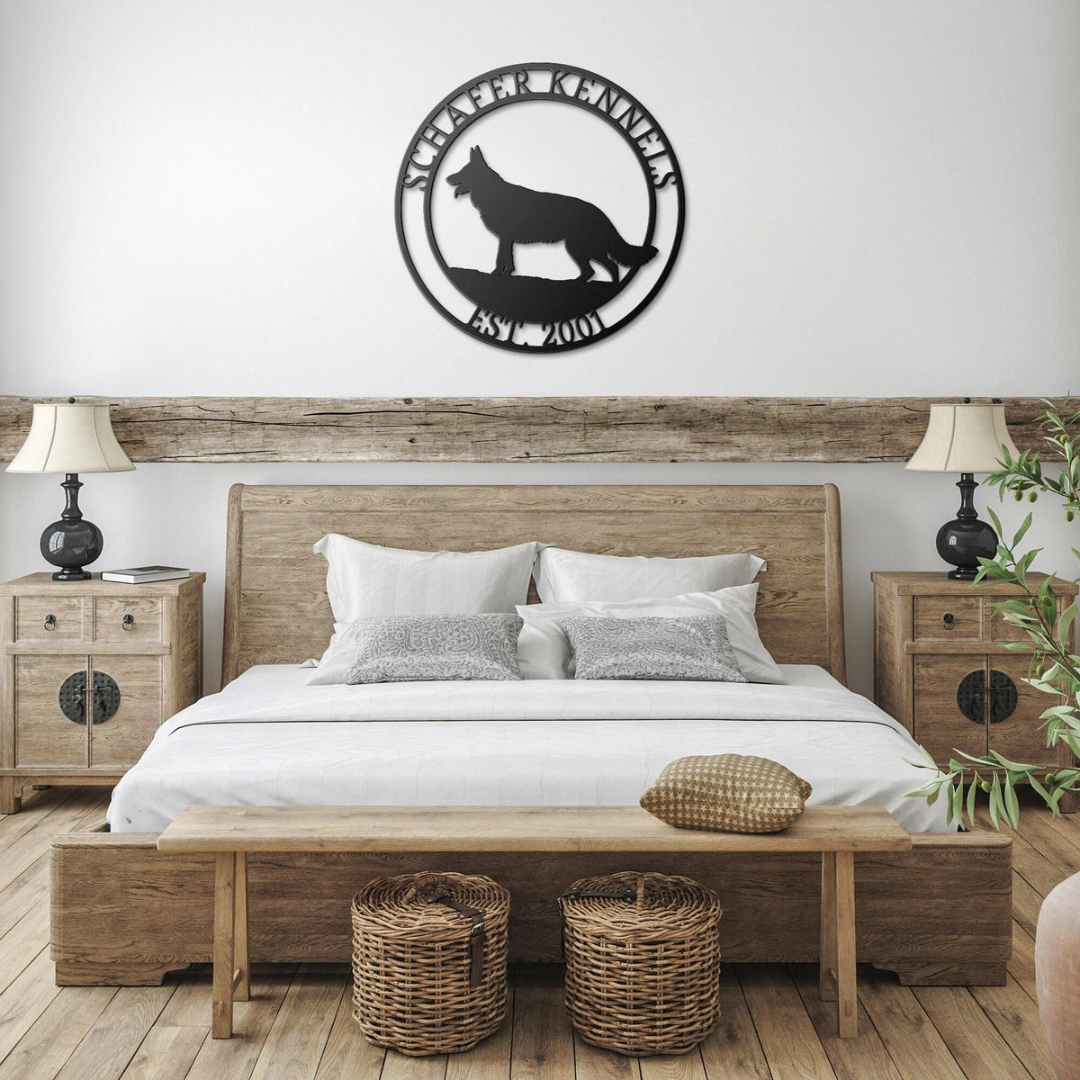 Personalized German Shepherd Metal Sign: Custom Dog Kennel Decor