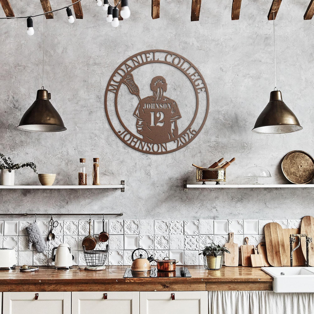 Girls Custom Lacrosse Metal Sign: Senior Night Gift