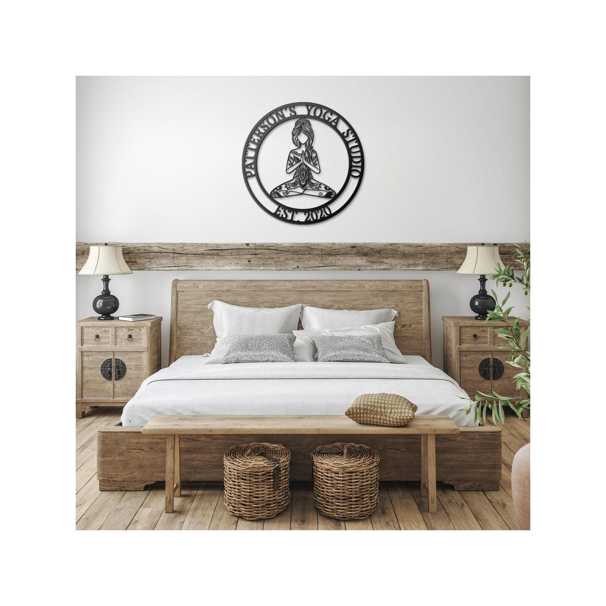 Personalized Yoga Studio Metal Sign: Custom Wall Art Decor