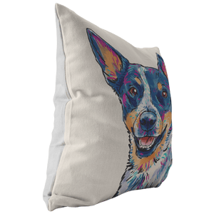 Australian Cattle Dog Pillow Cover Only One Sided Print, No Insert Included, No Home is Complete Without a Blue Heeler,