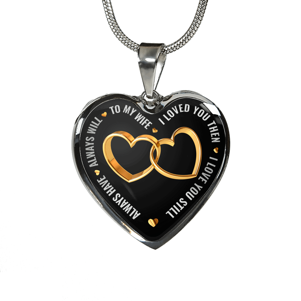 To My Wife heart rings necklace or bangle bracelet