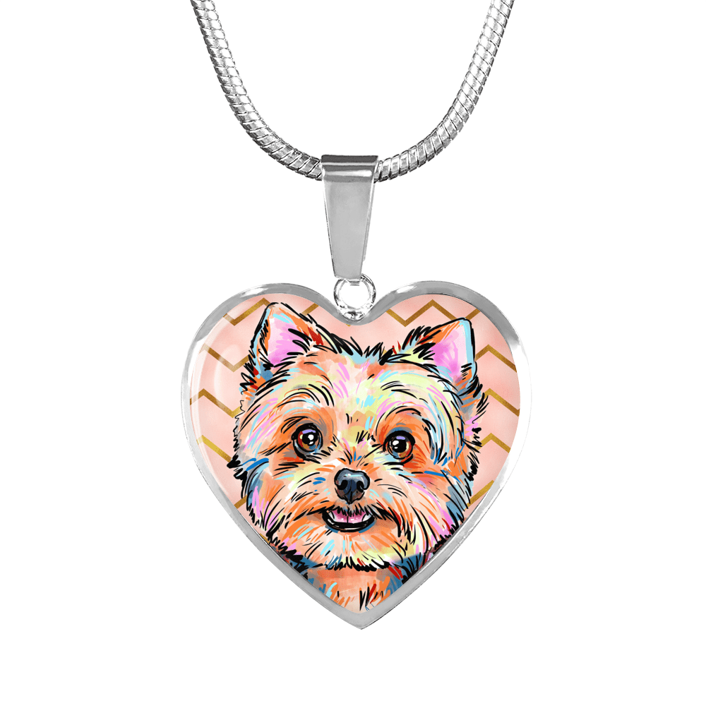 Yorkie Heart Necklace