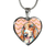 Basset Hound Heart Pendant Necklace