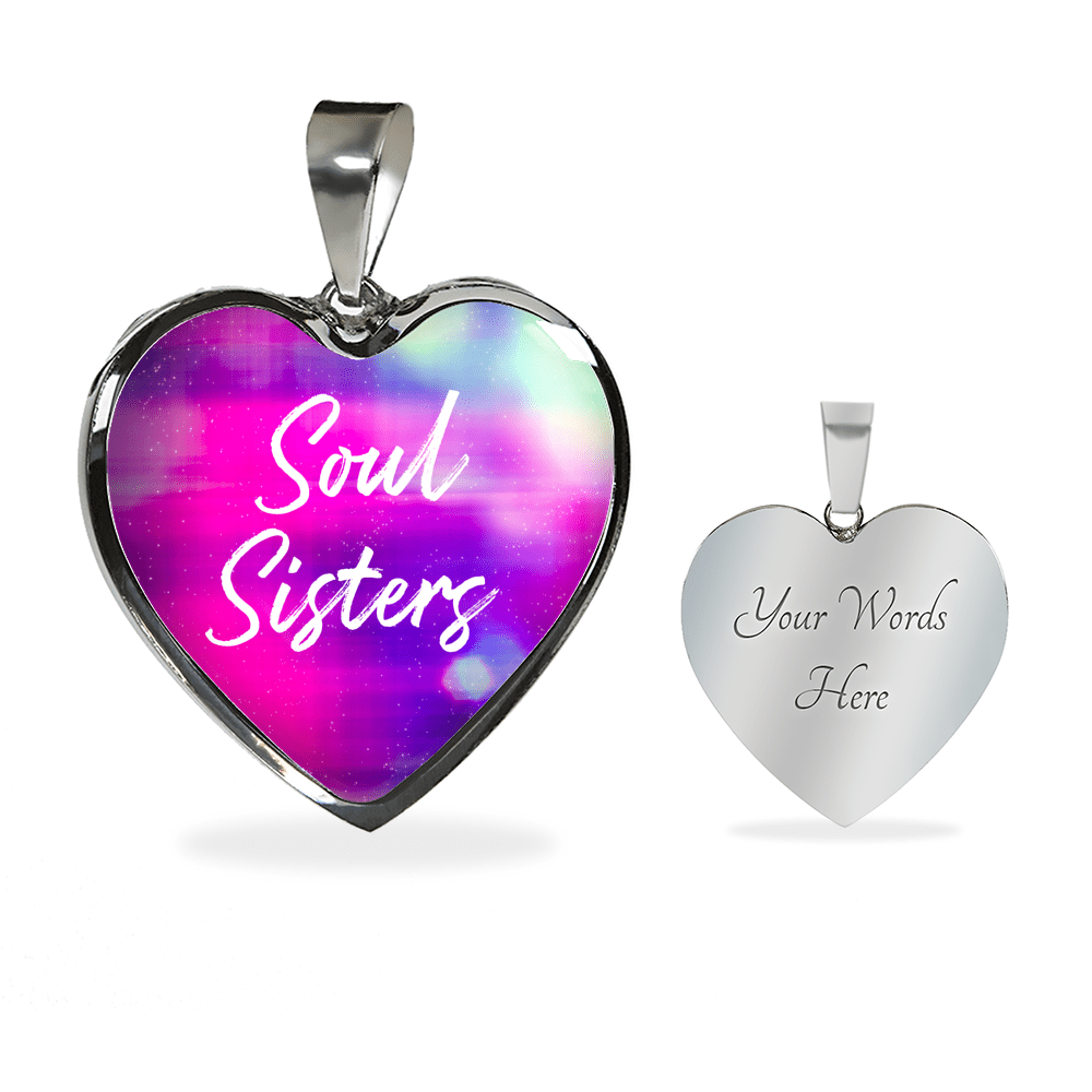 Soul Sisters starfield heart template necklace