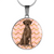 Brown Labrador Retriever Circle Shaped Necklace