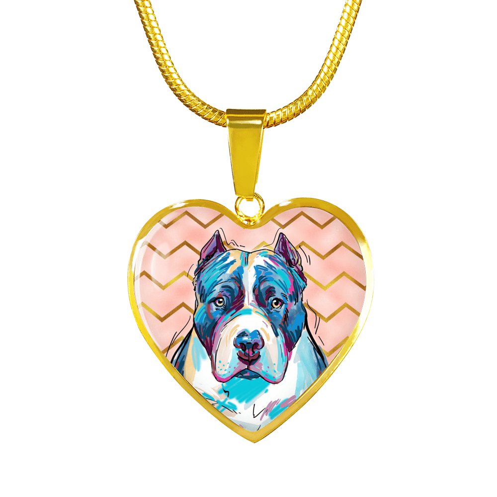 Pitbull Heart Necklace