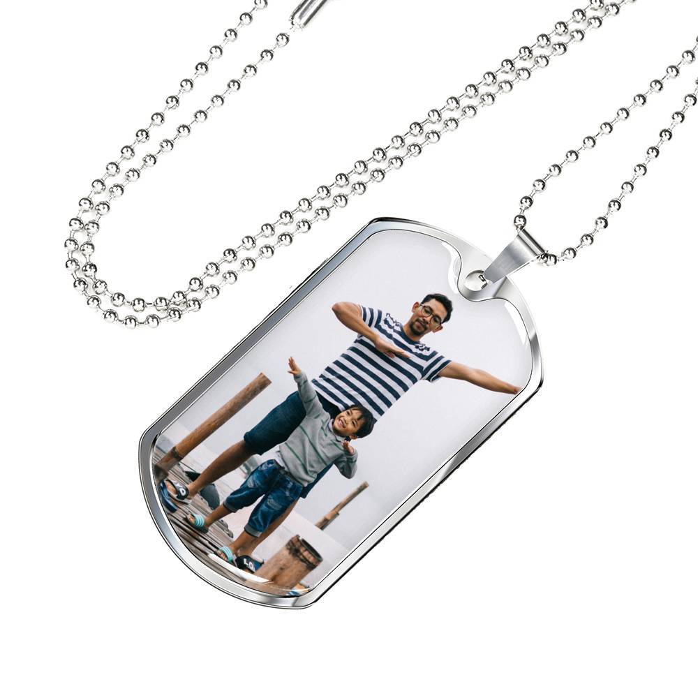 dad and son personalized tag
