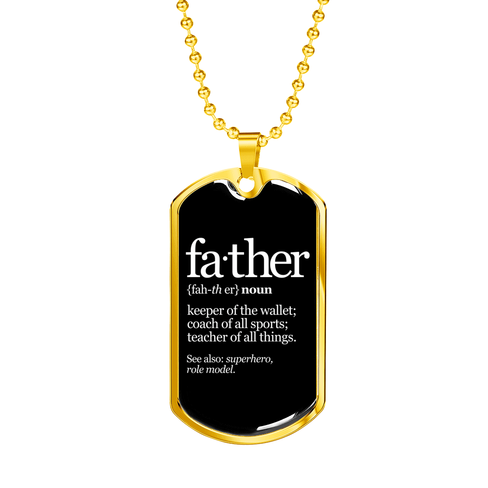Personalized Jewelry Dog Tag Stainless Steel or 18k Gold Plating