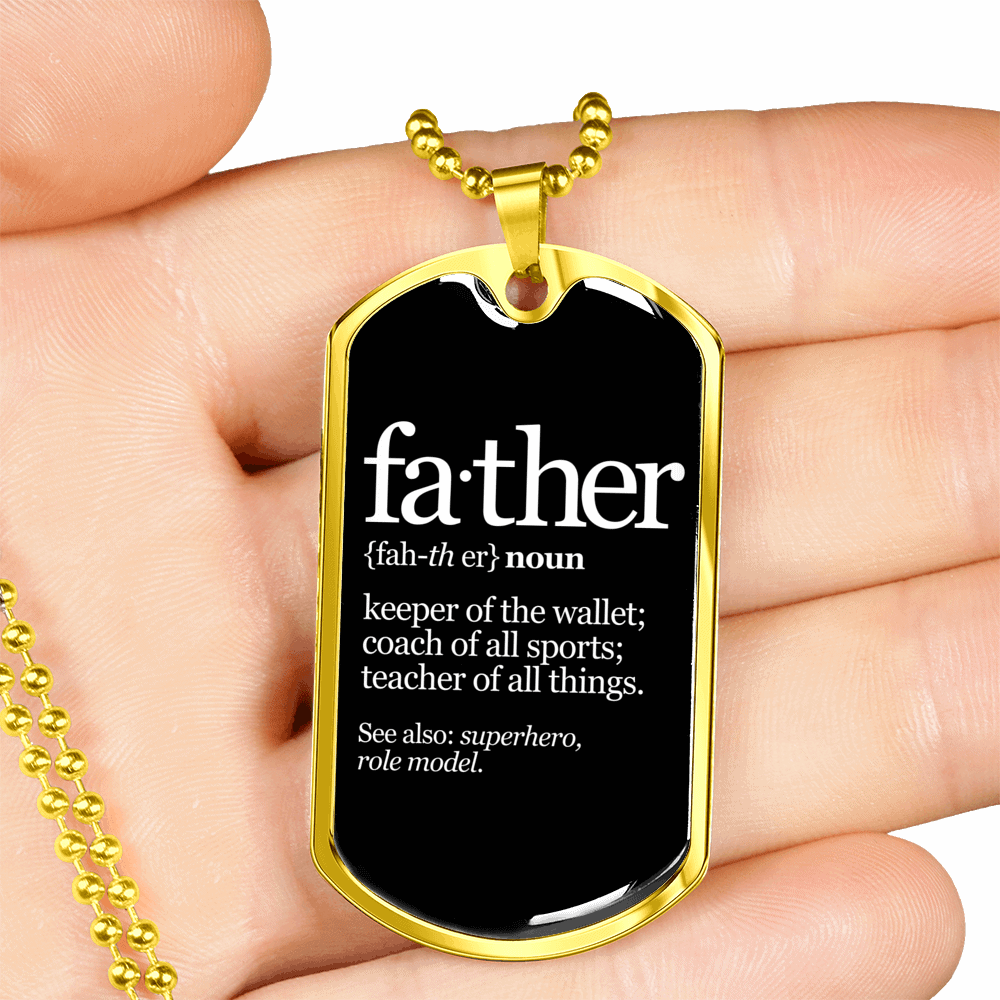 Personalized Jewelry Dog Tag Stainless Steel or 18k Gold Plating