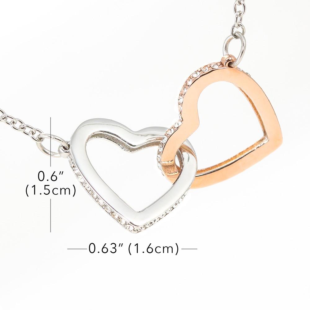 Personalized Jewelry Boxes with Interlocking Hearts Necklace
