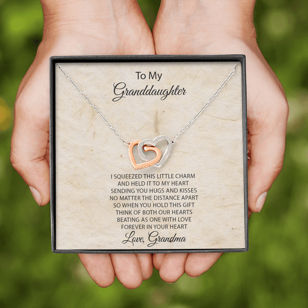 To My Granddaughter From Grandma "I hugged this little pendant..."