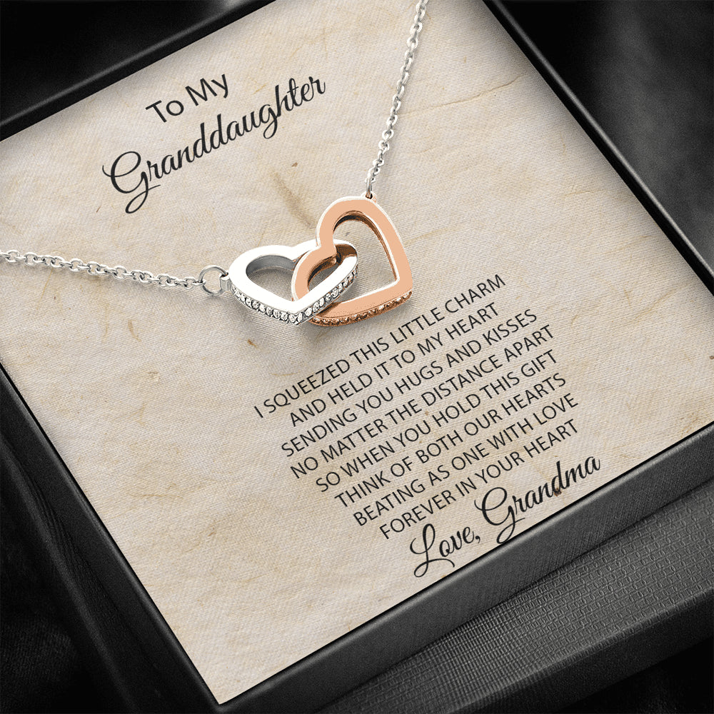 To My Granddaughter From Grandma "I hugged this little pendant..."