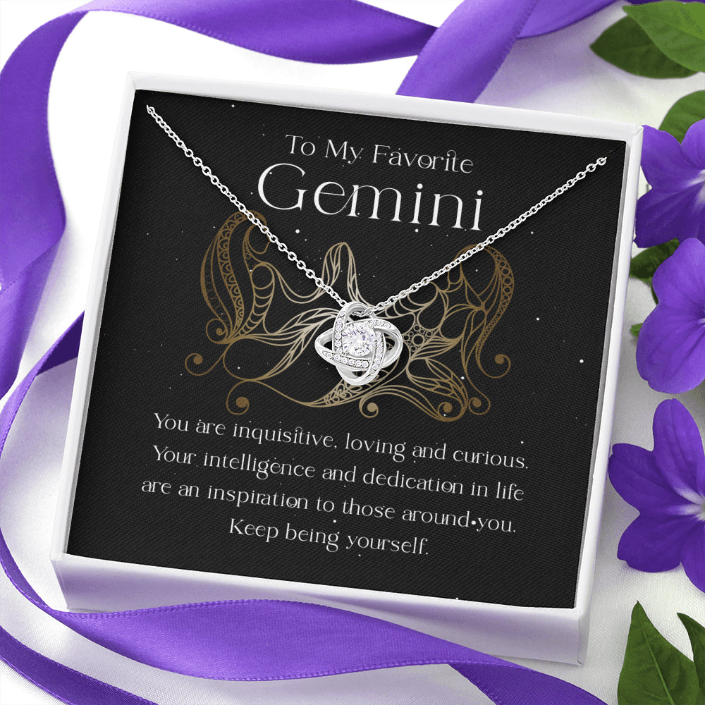 To My Favorite Gemini Necklace Message Card