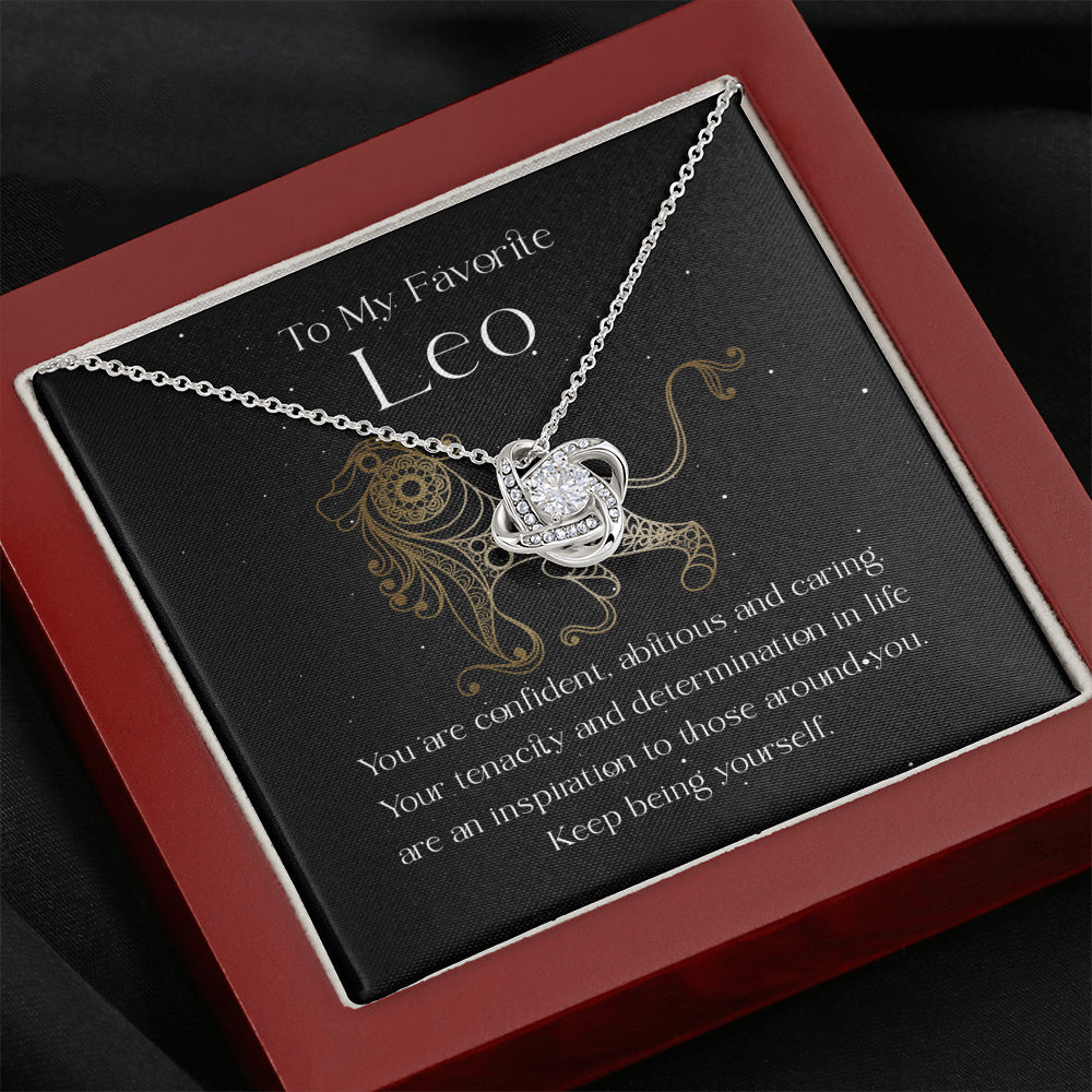 To My Favorite Leo Necklace Message Card