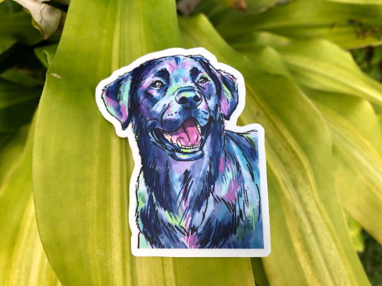 Black Labrador Retriever Sticker Decal
