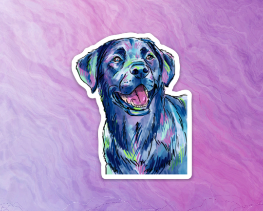 Black Labrador Retriever Sticker Decal