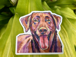 Chocolate Labrador Retriever Sticker Decal