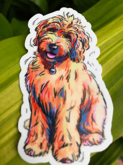 Golden Doodle Sticker for Goldendoodle Mom