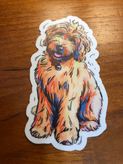 Golden Doodle Sticker for Goldendoodle Mom