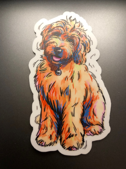 Golden Doodle Sticker for Goldendoodle Mom