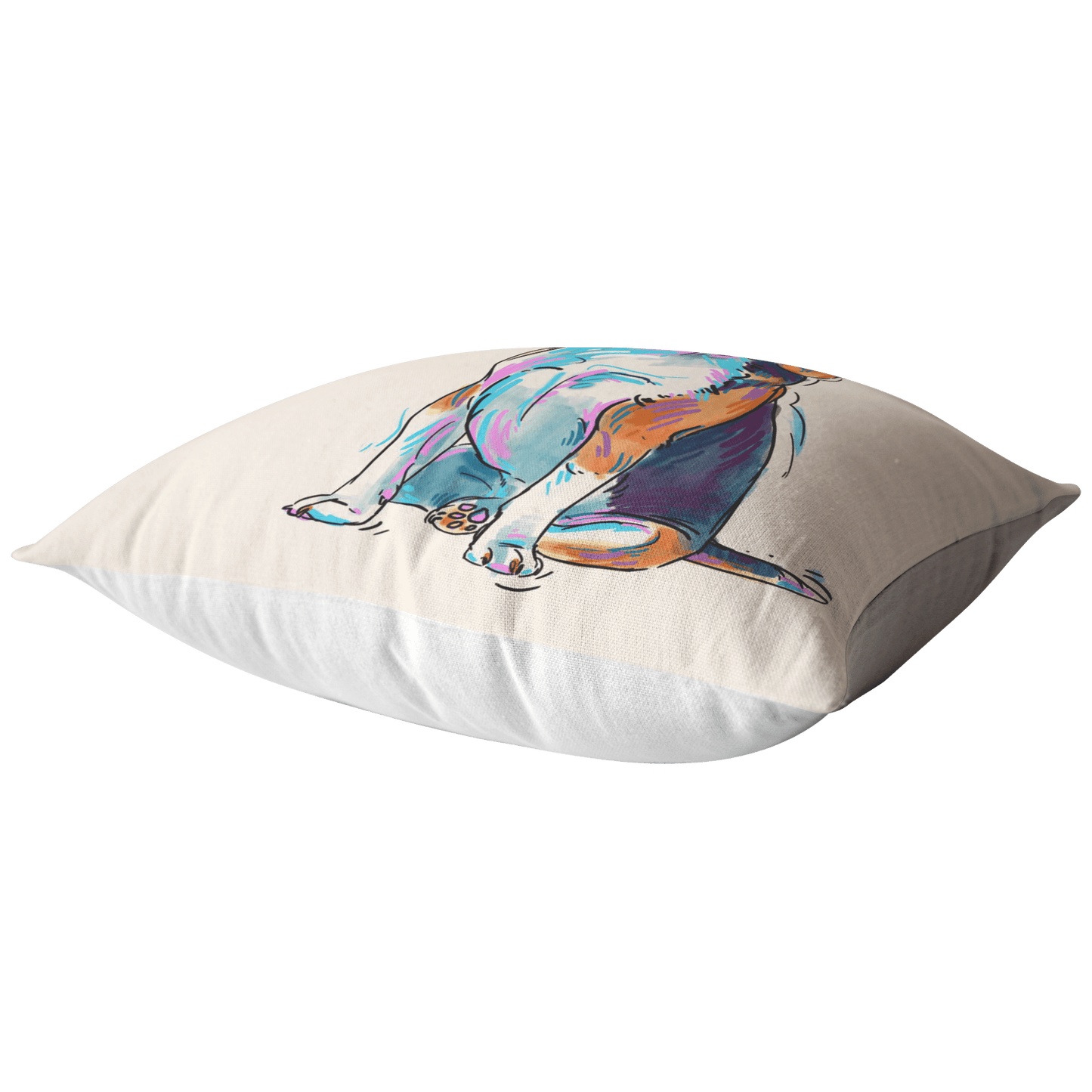 Beagle Pillow Cover Only One Sided Print, No Insert Included, No Home is Complete Without a Beagle,