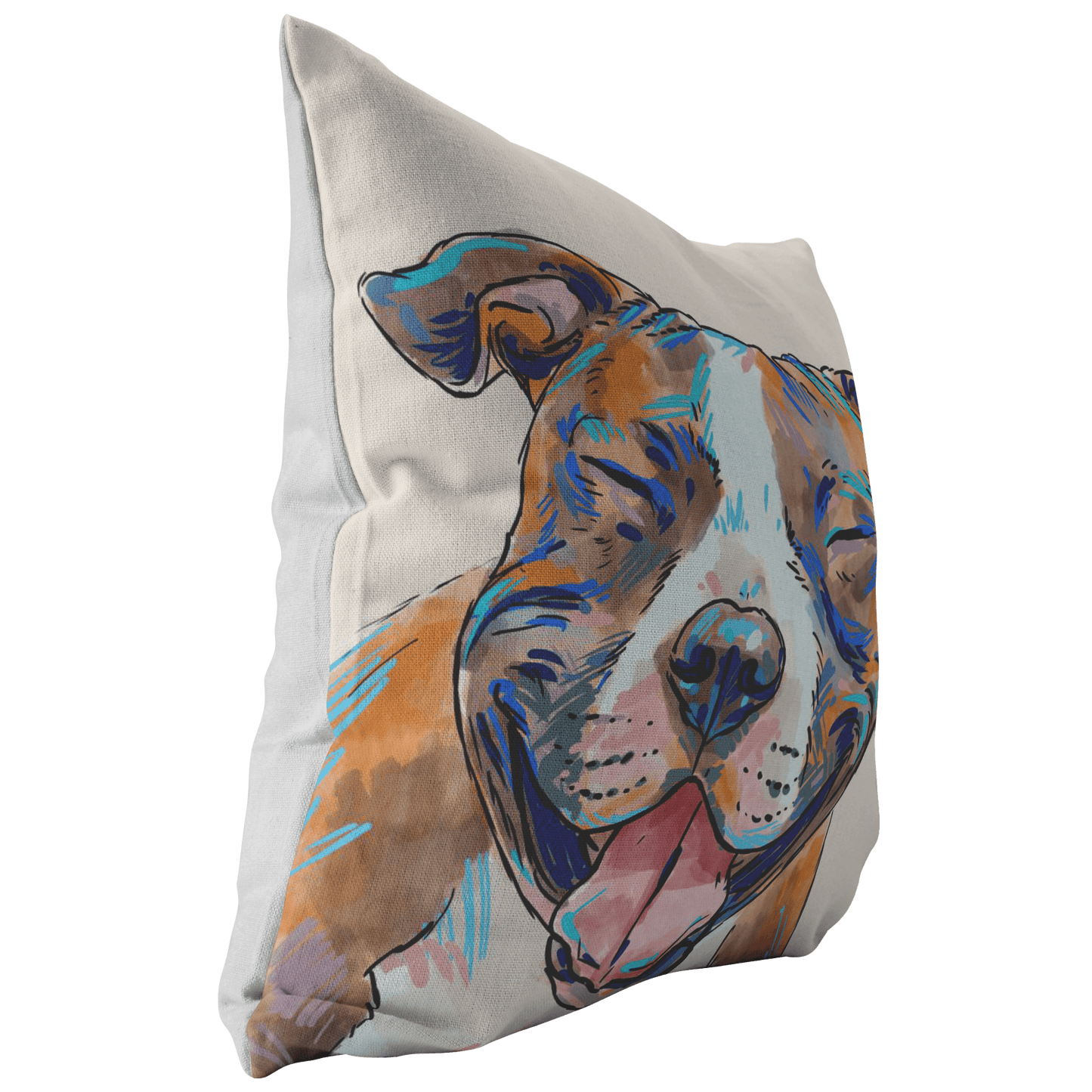 Staffordshire Terrier Pillow Cover Only One Sided Print, No Insert Included, No Home is Complete Without a Staffy,