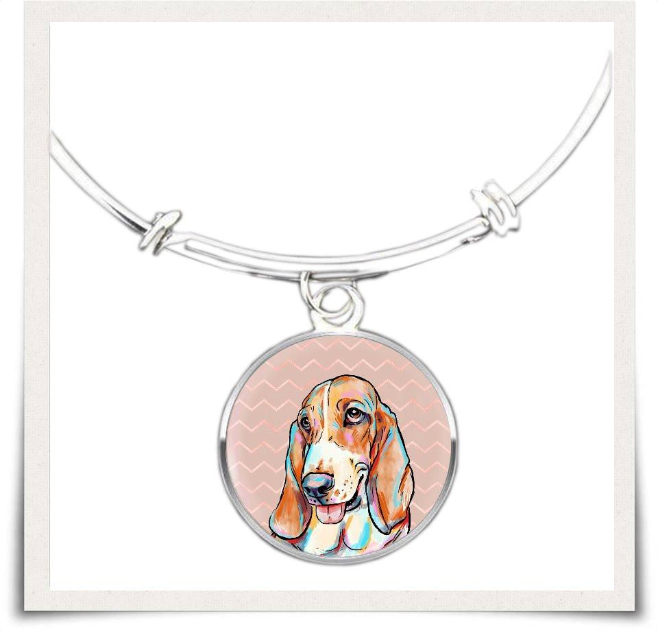 Jewelry - Basset Hound Bangle Bracelet