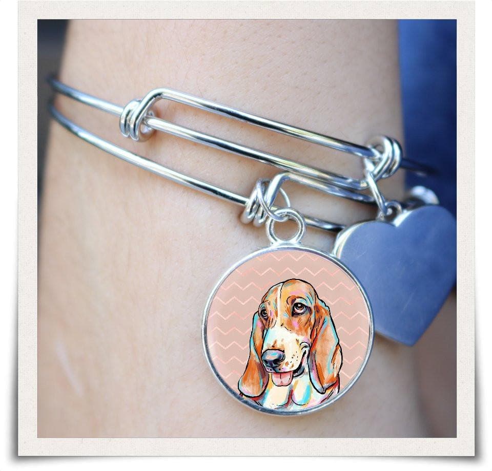 Jewelry - Basset Hound Bangle Bracelet